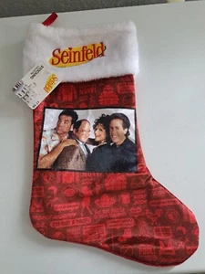 SEINFELD TV Show 16” Holiday Christmas stocking Jerry George Elaine Kramer NWT - Picture 1 of 2