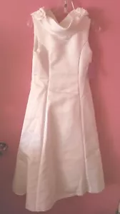 #16*- NEW ♡ SIZE 4 WHITE FLOWER GIRL BIRTHDAY PAGEANT RECITAL DRESS - Picture 1 of 3
