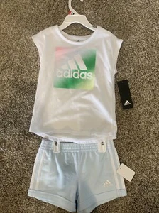 adidas Dance Tee and Shorts Set- Girls Size 3T-NWT - Picture 1 of 8