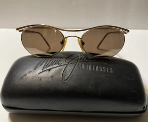 GAFAS DE SOL RARAS MAUI JIM MAKAI Dorado Mate con Lentes Polarizadas Bronce MJ 150-16 - Imagen 1 de 8