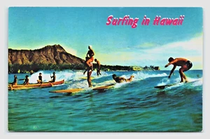 Hawaii Waikiki Beach Oahu Diamond head SURFING NANI LI'I unposted - Picture 1 of 2
