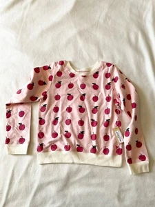 NWT Pink Chicken new york sweatshirt strawberry cream apples 10y - Picture 1 of 3