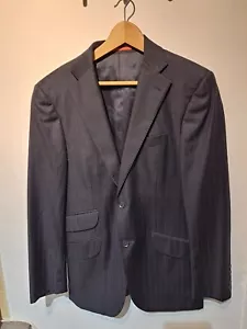 Hackett Loro Piana Blazer 36 Reg Navy Pinstripe Chelsea Jacket Immaculate - Picture 1 of 8