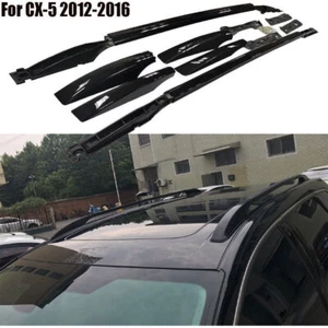 Black Roof Rail Luggage Baggage Carrier Racks Fits for Mazda CX-5 CX5 2012-2016 - Picture 1 of 7