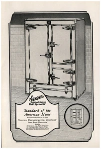 1924 Seeger Siphon American Home Refrigerator Saint Paul Original Print Ad - Picture 1 of 2