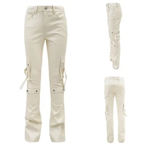 KLOUD9 Men's Casual Soft PU Leather Cargo Skinny Stacked Fit Pants P23660 - Picture 1 of 5