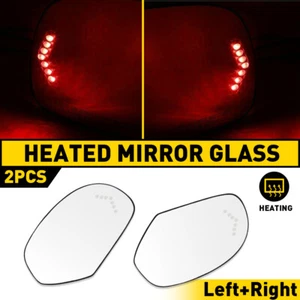Left + Right Pair Exterior Mirror Glass W/ Power Heated for Chevy Yukon Suburban - Picture 1 of 12