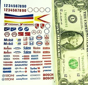 90's HO Slot Car CUT & PEEL CLEAR STICKERS Racing Sponsors REPRODUCTION Esso - Picture 1 of 1