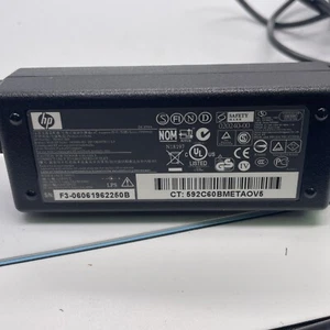 HP 18.5V/3.5A 65W Small Barrel AC Adapter w/ Power Cord (PPP009H) - Picture 1 of 4