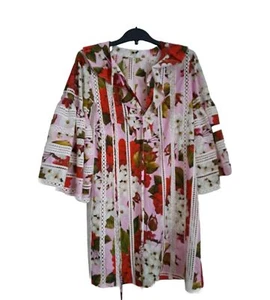 DOLCE & GABBANA ROSE FLORAL EMBROIDERY COTTON SHORT DRESS . SIZE IT 38 / UK 6 - Picture 1 of 19