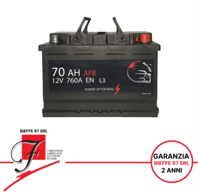 BATTERIA AUTO SUNCAR 12V 70AH 760A L3 AFB START STOP POLO POSITIVO DESTRA DX - Image 1 of 4