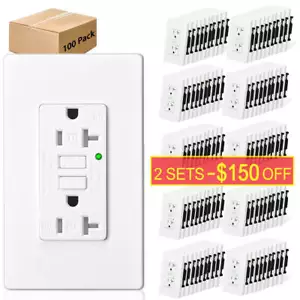 Presa di sicurezza 20 Amp GFCI GFI AC presa antimanomissione TR WR presa luce x 100 - Foto 1 di 12
