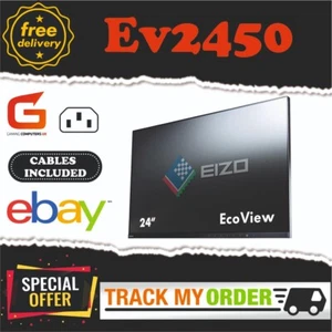EIZO FlexScan EV2450 23.8" SCREEN MONITOR FHD CABLES INSIDE (NO STAND) (B GRADE) - Picture 1 of 7