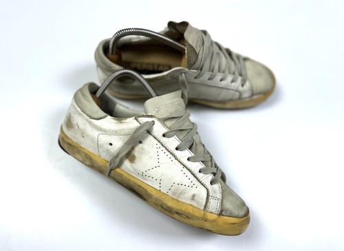 GOLDEN GOOSE Scarpe sneakers casual da donna originali GOL GOOSE Superstar in pelle bianca taglia 39