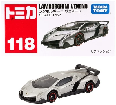 TAKARA TOMY "Tomica No.118 Lamborghini Veneno (box)" Mini car car toy 3 years ol - Image 1 of 4