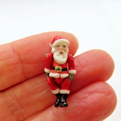 Papá Noel de porcelana articulada de 1" por artesano PAT BOLDT Foto 1 de 4