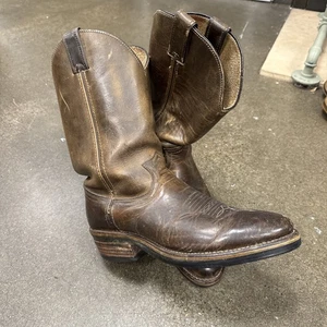 Stivali vintage Chippewa pelle marrone western cowboy da uomo taglia 9D made in USA anni 70 80 - Foto 1 di 21