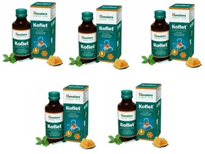 πΏ Himalaya Koflet Syrup 100ml β Pack of 5 | Natural Cough & Throat Relief | - Picture 1 of 4