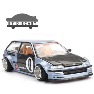 MINI GT KAIDO HOUSE HONDA CIVIC EF KAIDO ROULETTE V1 1/64 LIGHT BLUE KHMG179 - Picture 1 of 5
