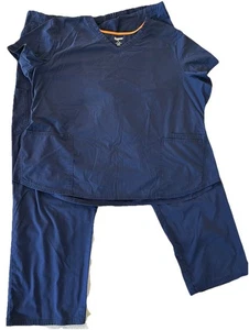 Scrub Star Set Scrub Donna Camicia e Pantaloni Blu Scuro Taglia 3X - Foto 1 di 11