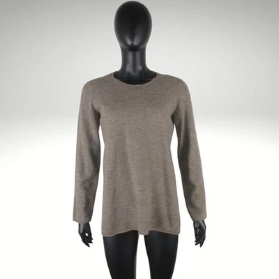 GUDRUN SJODEN Women's 100% Wool Brown Long Sleeve Jumper Sweater Pullover S - Image 1 of 4
