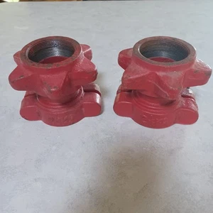 Vintage Olympia Größe 2" Spin Lock Langhantel Gewicht Halsbänder je 5,5 Pfund/2,5 kg rot - Bild 1 von 19