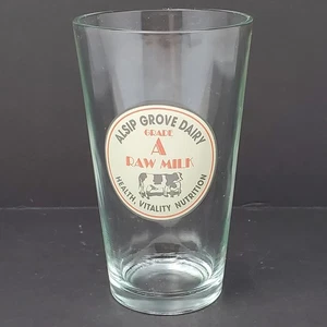Vtg Alsip Grove Dairy Grade A Raw Milk 16 oz Tumbler Health Vitality - Picture 1 of 10