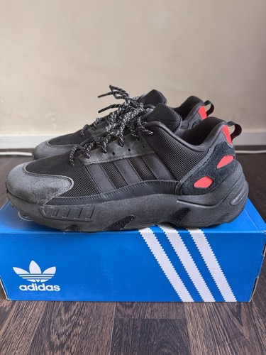 Adidas ZX 22 Boost Scarpe da Ginnastica Uomo UK Taglia 9 Nero Rosso