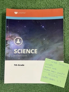 LIFEPAC 7th Grade Science Set AOP Homeschool Teachers Guide & Units 8/9/10 READ - Picture 1 of 5