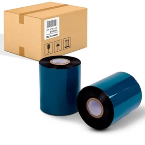 3.27" X 1476' Thermal Transfer Ribbons Zebra 1" Core 24 Rolls Wax - Picture 1 of 5