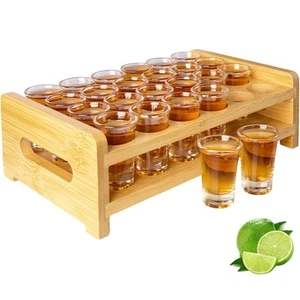 Schnapsglas Set 0,7oz/20ml 24tlg Klar Halter Set Mini Perfekt für Party, Bar,... - Bild 1 von 7