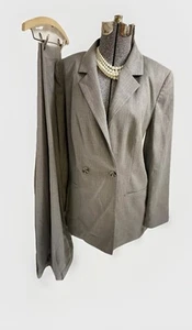NEW Calvin Klein Pant Suit Size 16 Jacket 14 Pants Elastic Waist Two Piece Set - Picture 1 of 24