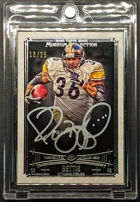 JEROME BETTIS Auto 2014 Topps Museum Collection Silver Metal Frame SP /25 - Image 1 of 4