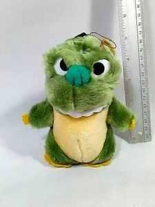 RARE Vintage Fuzzy Green Godzilla 5.5" Plush Doll Banpresto Japan Prize 1991 H/T - Bild 1 von 9