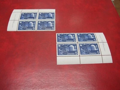 CANADA Unitrade# 449 5c ATOMIC RESEARCH UL, LR PLATE #1 MNH/MVLH - Image 1 of 2