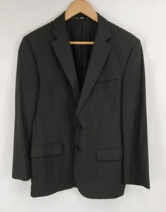 Blazer Abrigo Deportivo Hugo Boss Lana Gris Oscuro Pecho Único Mezcla Viscosa Hombres 36S - Imagen 1 de 13