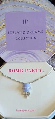 Bomb Party Iceland Dreams 'Ice Queen’s Pendant' Necklace Blue Lace Agate RBP4574 - Image 1 of 4
