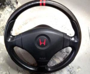 JDM Honda accord CL1 TSX Genuine MOMO Leather Steering Wheel OEM Used - Picture 1 of 5