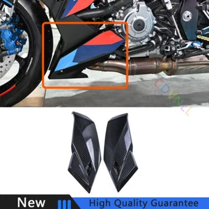 For BMW M1000R Dry Carbon Fiber Motorcycle Lower Diversion Side Panel Replace X2 - Picture 1 of 8