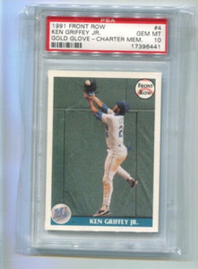 1991 Front Row - KEN GRIFFEY JR - Gold Glove Charter Member #4 -  PSA 10  Pop 9