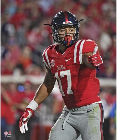 Evan Engram Ole Miss Rebels Unsigned Pre-Snap Check Photograph Cover