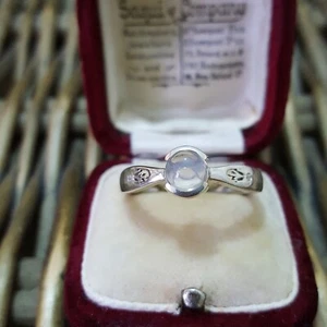 925 Sterling Silver Ring, Natural Clear Quartz Gemstone, Size S.5 US 9.25  - Picture 1 of 7
