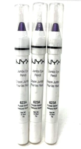 (3) NYX Jumbo Eye Pencil Sealed 0.18 oz Each 623A - Purple Velvet - Picture 1 of 3