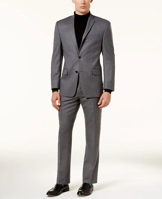 MICHAEL KORS 134988 Men's Classic-Fit Light Gray 'Heathered' Flannel Suit Sz 40 - Image 1 of 4