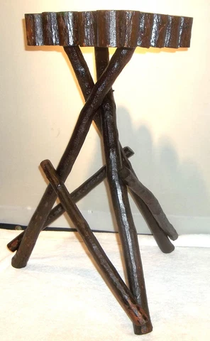 Fine Antique Adirondack Twig Plant, Fern or Lamp Stand Cover