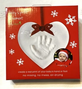 Tiny Ideas Baby Child Heart DIY Handprint Footprint Kit White Air Dry Clay New - Picture 1 of 2