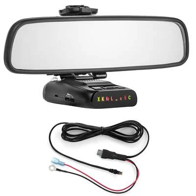 Mirror Mount + RJ11 Direct Wire for Uniden Radar Detectors R1 R3 R4 R7 R8 - Image 1 of 4
