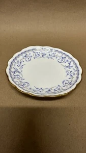 Noritake Bone China Japan 9976 Ninfa Laguna Tea Cup Saucer Gold White Blue - Picture 1 of 3