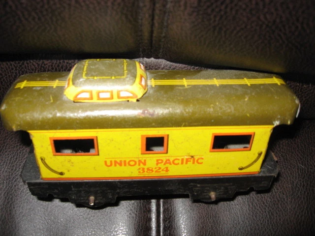Marx Tin O Scale Union Pacific Caboose #3824 -Used Free Shipping - Image 1 of 1