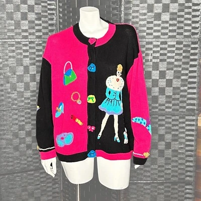 Storybook Knits Sweater Exclusive for Home Shopping Network XXL Red & Black - Image 1 of 4
